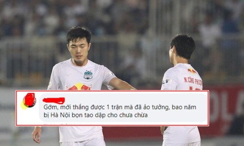 Thua thảm HAGL, fan Hà Nội vẫn ảo tưởng: ‘Ăn hên thôi được 1 trận, 4 năm qua bọn tao dập cho không ngóc đầu nổi’